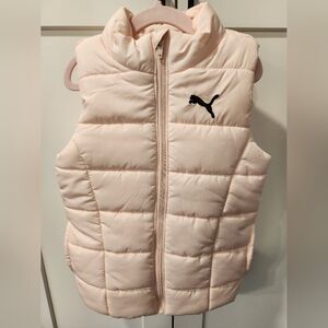 Puma Pink Quilted Puffer Vest (Like New)